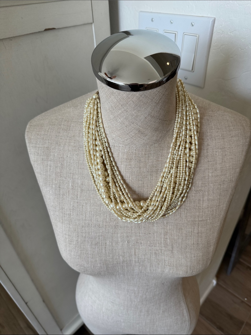 Vintage Carolee multi strand pearl necklace